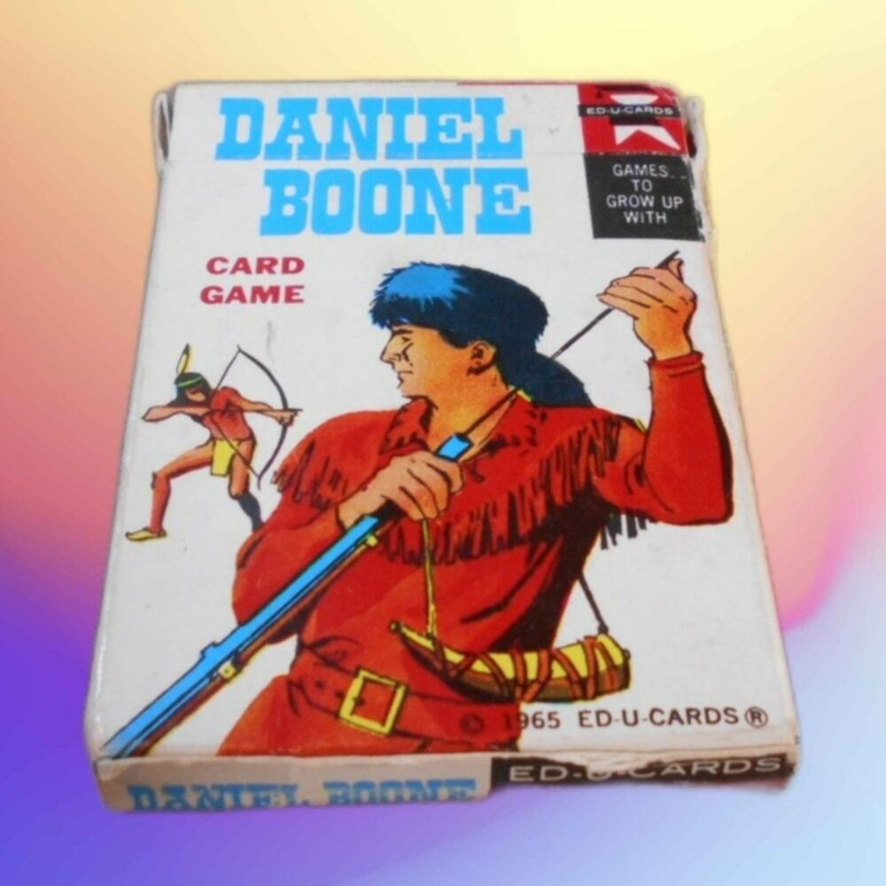Vintage 1965 Daniel Boone Concentration Card Game ED-U Cards Complete